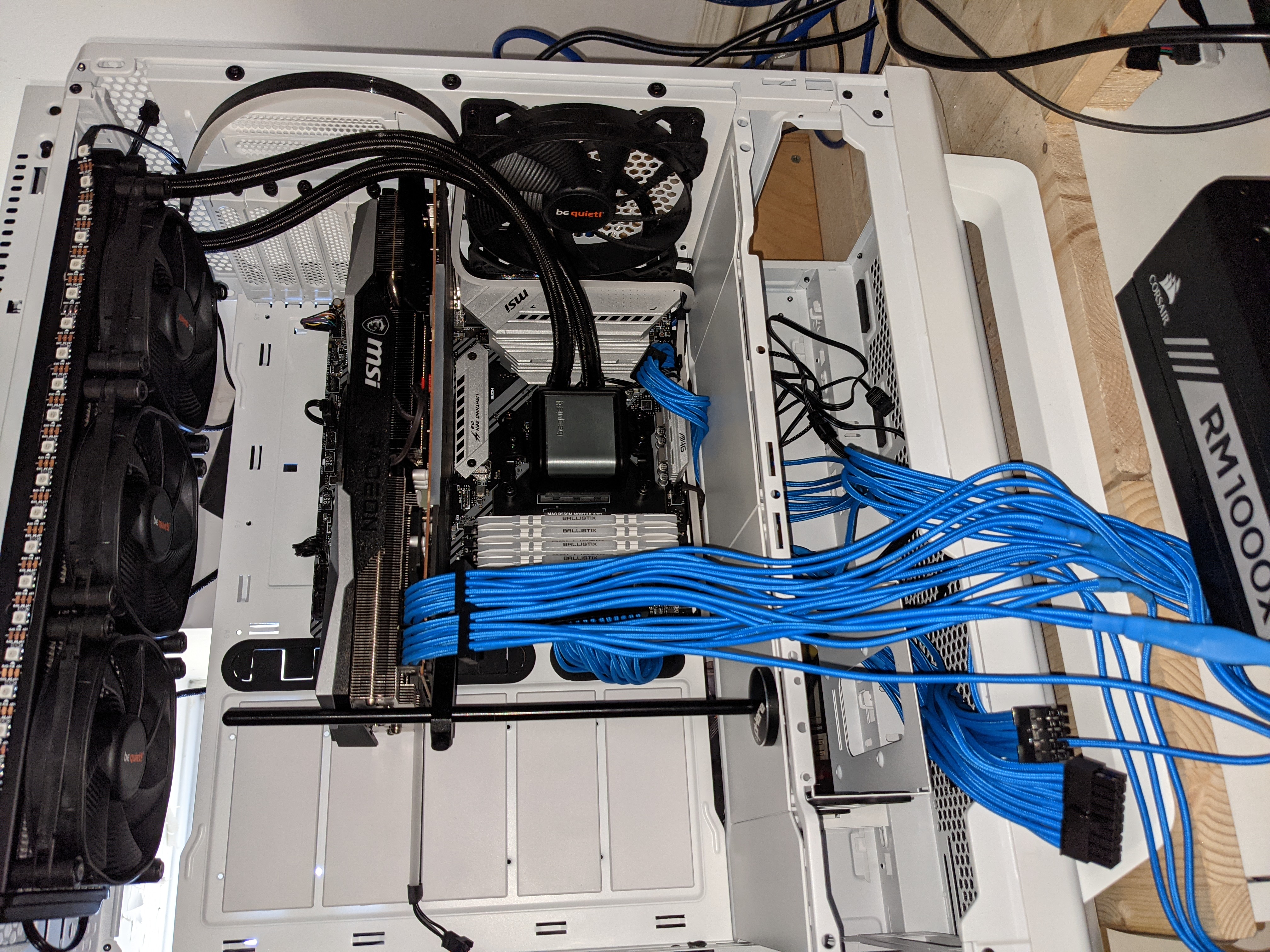 Test fitting neon and cables