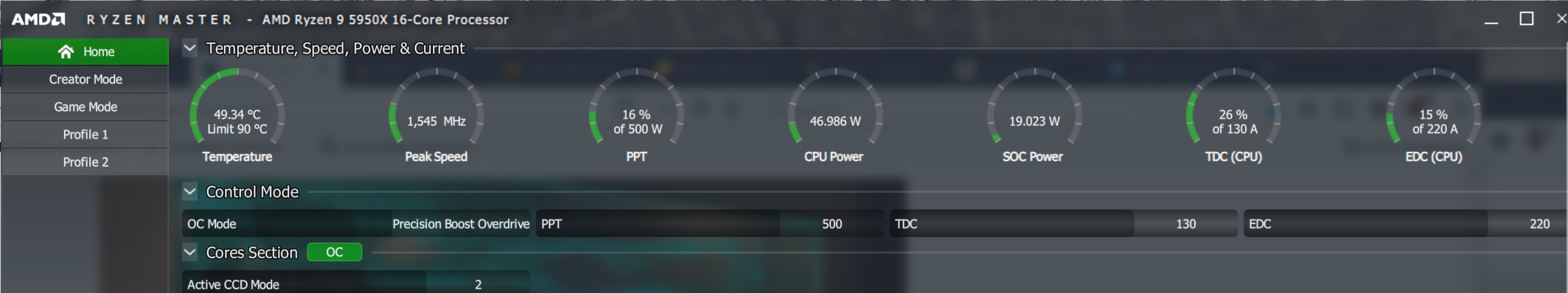 Ryzen master power limits