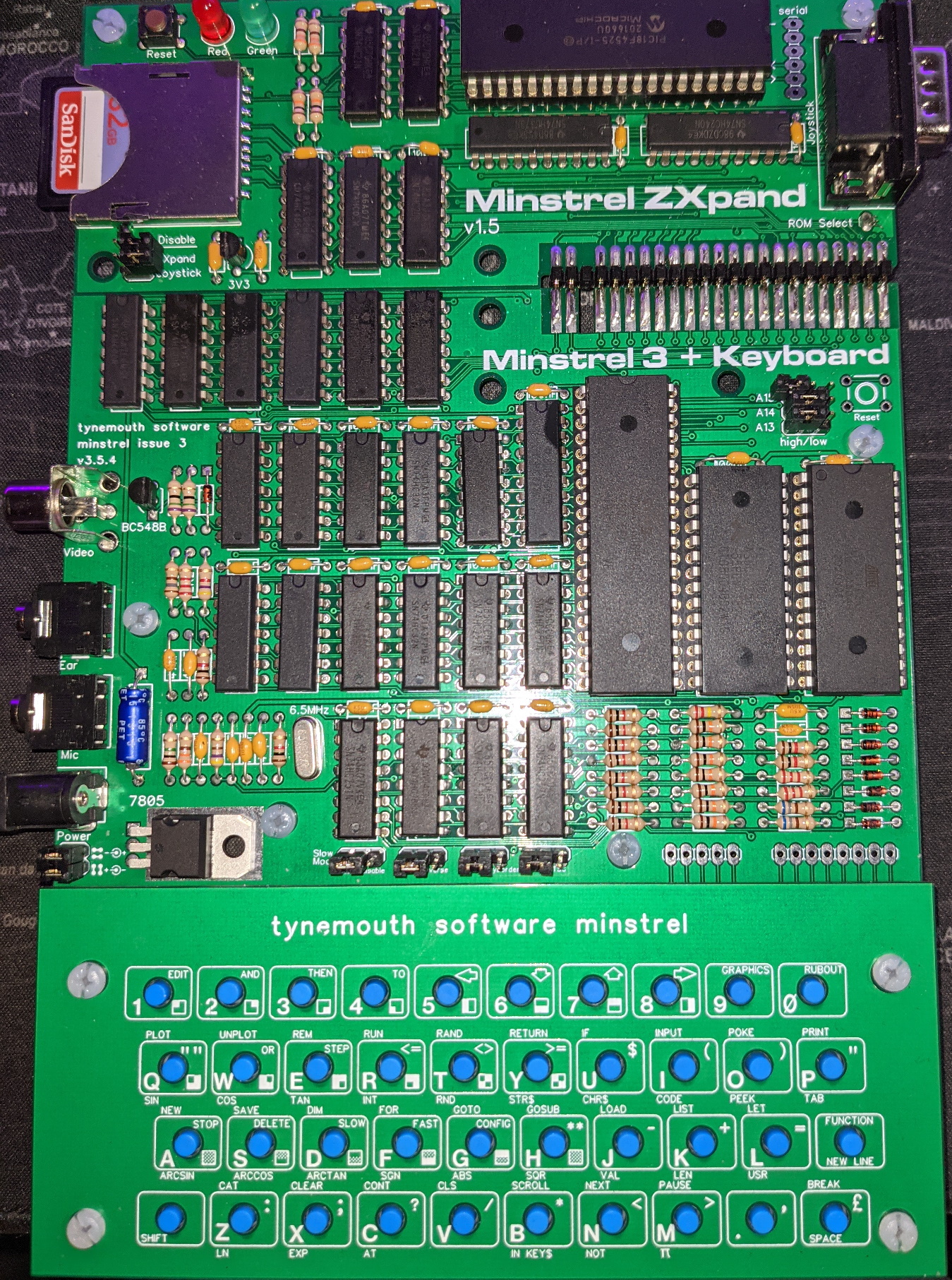 Minstrel 3 with ZXpand and keyboard