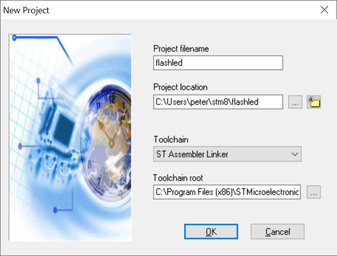 Create project dialog